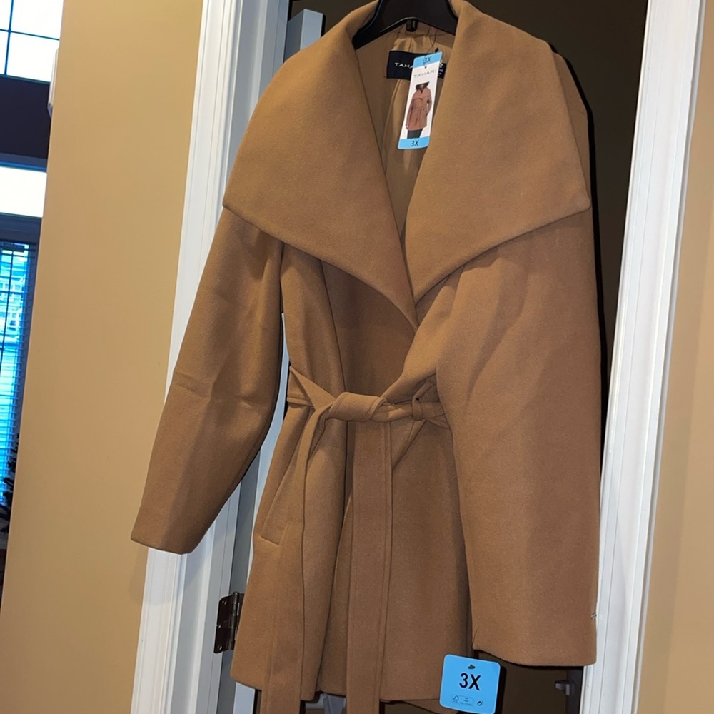 🔥Tahari Ella Double Face Wrap Coat - NWT🔥